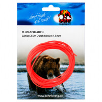 Silikon Schlauch fluoreszierend 1,5 mm rot