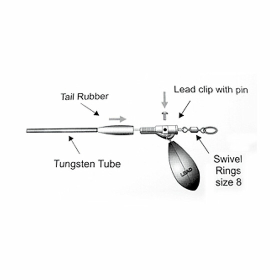 Lead Clip Karpfen Angel Sets mit Tungsten Tube