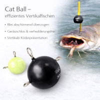 Black Cat Ball schwarz Welsblei Vertikalangel