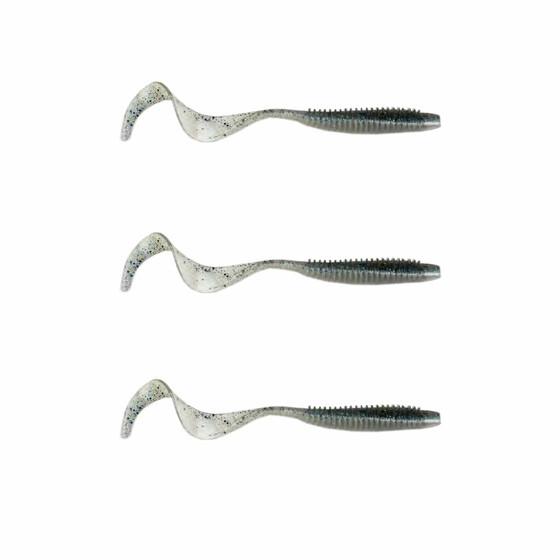 3 Stk Wurm Twister Softbaits 13 cm