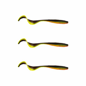 3 Stk Wurm Twister Softbaits 13 cm