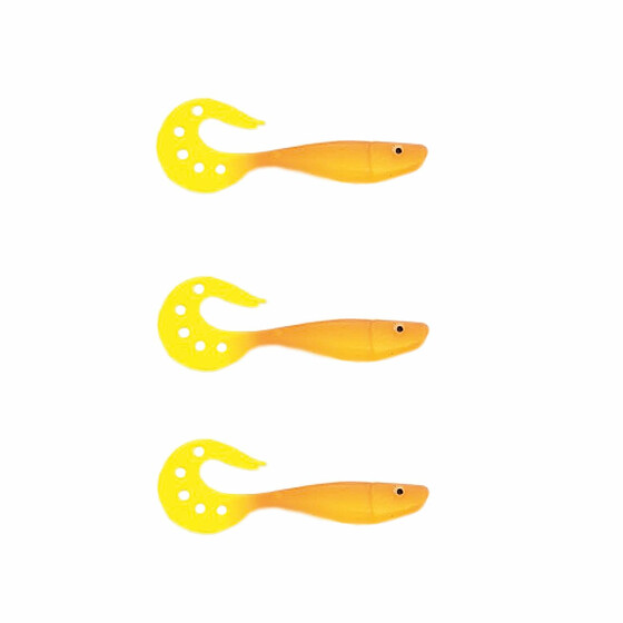 3 Stk Twister Shads Kunstkder 9 cm