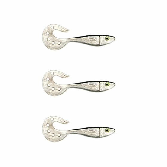 3 Stk Twister Shads Kunstkder 9 cm