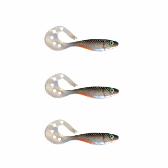 3 Stk Twister Shads Kunstkder 9 cm