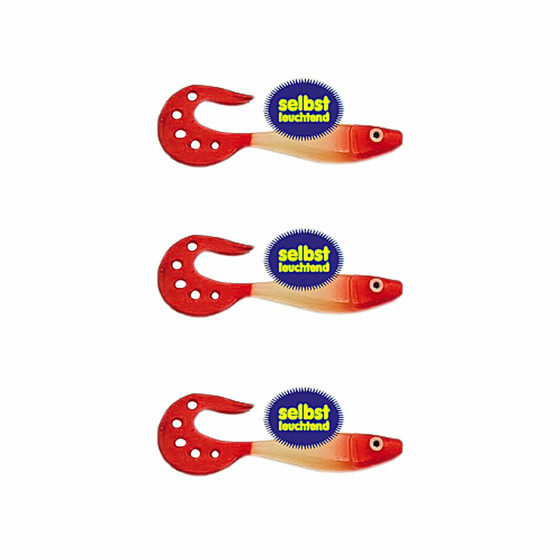 3 Stk Twister Shads Kunstkder 15 cm