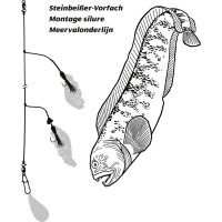 Rhino Steinbeißer Vorfach Seewolf Meeresvorfach 1,15m 