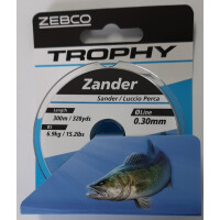 Zander Angelschnur monofil Zanderschnur grau 