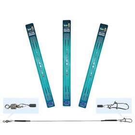 2 Stk Titanium Vorfächer 1x1 mit Wirbel 30 cm 6,5 kg