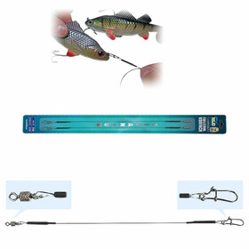 2 Stk Titanium Vorfächer 1x1 mit Wirbel 35 cm 10,5 kg