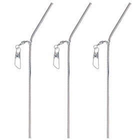 3 Stk Anti Tangle Boom mit Wirbel chrome 20 cm
