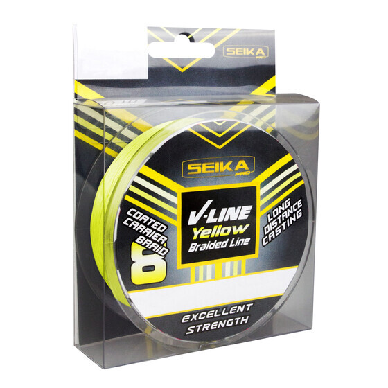 Geflochtene Schnur gelb V-Line Angelschnur 150 m  0,14 mm