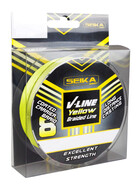 Geflochtene Schnur gelb V-Line Angelschnur 150 m Ø 0,10 mm