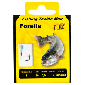 FTM Angelhaken Forelle Haken gebunden 02 Ø 0,20 mm