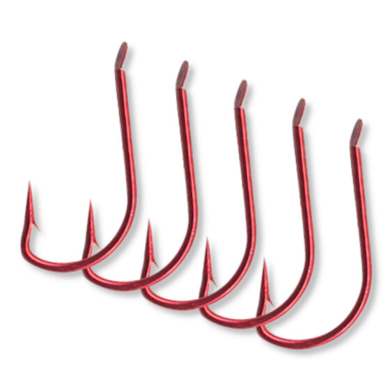 FTM Angelhaken Rotwurm Haken gebunden Gr. 4 - 12