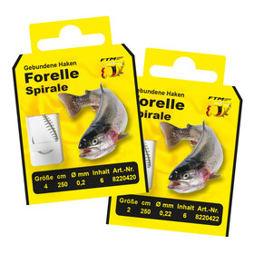 FTM Angelhaken Teig Haken Spirale Forelle
