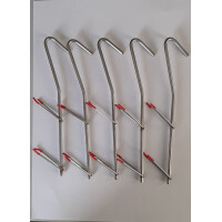 5 Räucherhaken massiv mit 4 Spitzen Fischräucherha