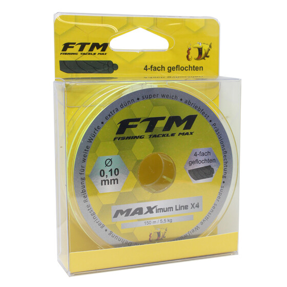 Schnur MAXimum geflochtene Angelschnur x4 150 m 0,10 mm - 5,5 kg