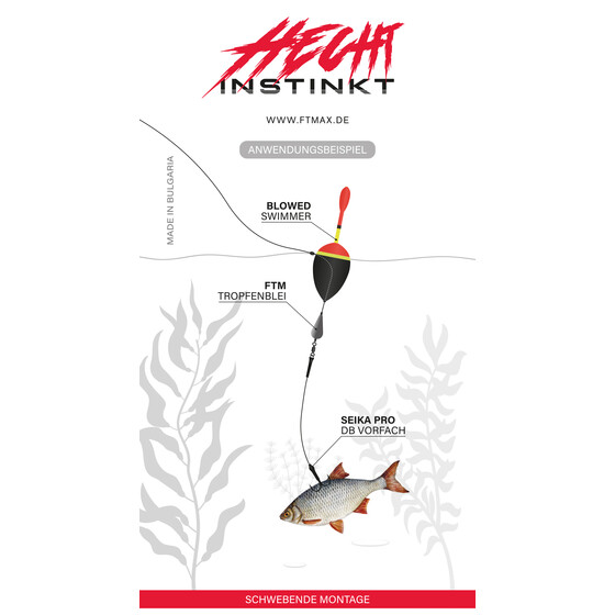 Hecht Pose Schlepppose Schwimmer zum Abspannen 30 g - 13 cm