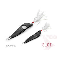 Raubfisch Blinker Delphin Slot Spoon Black Ni