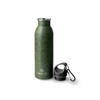 Wasserflasche Camping Trinkflasche aus Edelstahl mit Karabin
