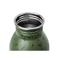 Wasserflasche Camping Trinkflasche aus Edelstahl mit Karabin