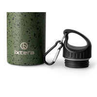 Wasserflasche Camping Trinkflasche aus Edelstahl mit Karabin