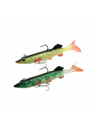 2 Stk Hecht Gummifische Kunstköder Pike 