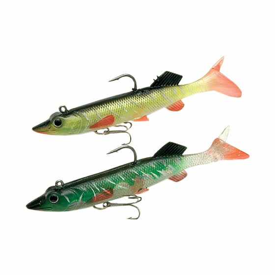 2 Stk Hecht Gummifische Kunstkder Pike 14 cm