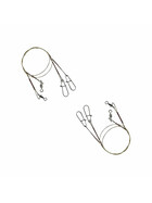 2 Stk Stahlvorfach Raubfisch 1x19 mit Wirbel 