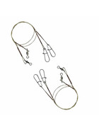 2 Stk Stahlvorfach Raubfisch 1x19 mit Wirbel 