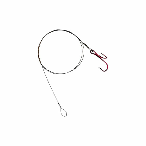 Stahl Vorfach Raubfisch 1x19 Ryder Haken 8 kg
