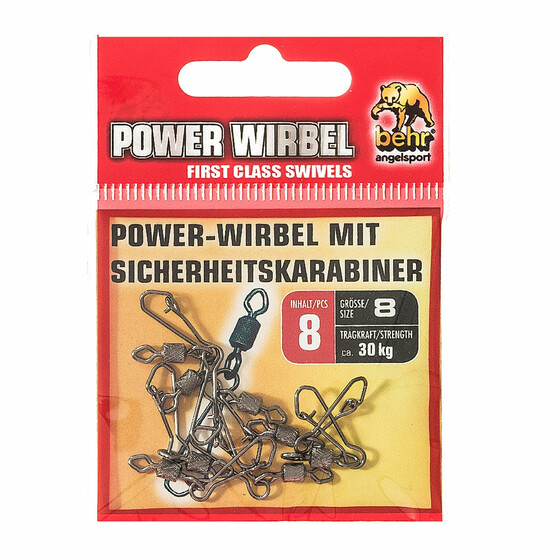 Wirbel mit Sicherheitskarabiner Gr. 8