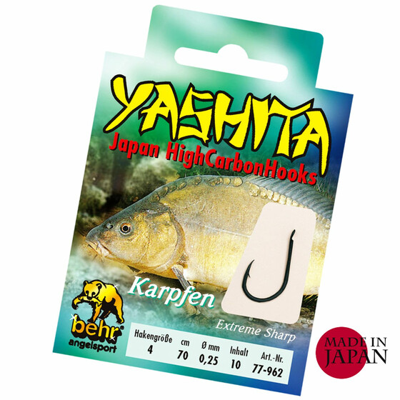 Yashita Karpfenhaken spezial schwarz Gr. 2