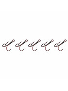 5 Stk Raubfisch Haken Drillinge rot Gr. 2/0