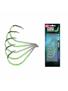 5 Stk Angel Haken Norwegen fluo 8/0