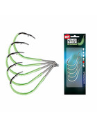 5 Stk Angel Haken Norwegen fluo 10/0