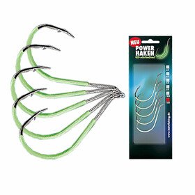 5 Stk Angel Haken Norwegen fluo 12/0