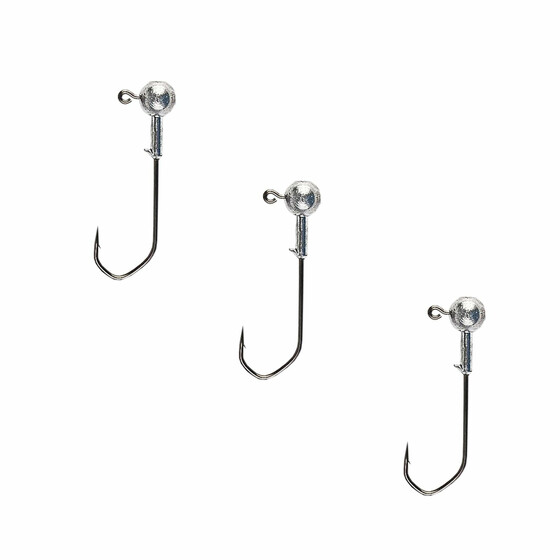 Jigkopf Angel Haken Jigkpfe rund 3 Stk 06 g Gr. 4/0