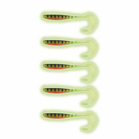 5 Stk Gummifisch Twister Leuchtköder UV Slim Tail 11 cm 02