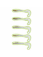 5 Stk Gummifisch Twister Leuchtköder UV 