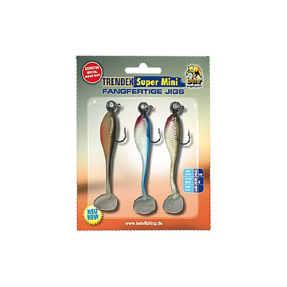 Gummifisch Barsch Angel Set 02 Mini Jigs