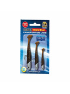 Gummifisch Köder Set Hybrid Jig braun - 