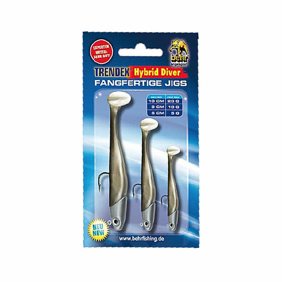 Gummifisch Kder Set Hybrid Jig pearl