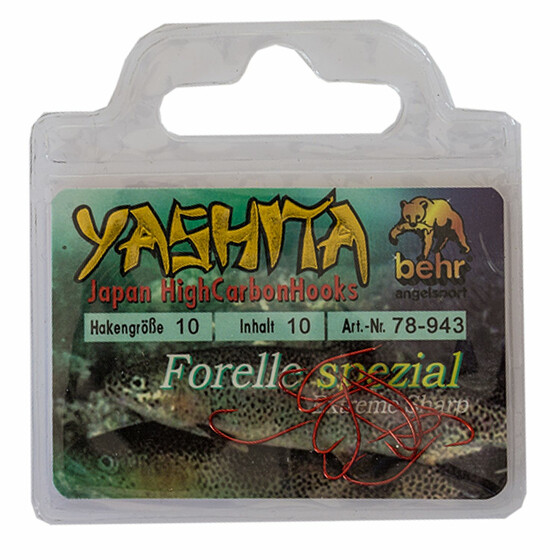 Angelhaken lose Forellen Haken rot Gr. 10