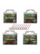 10 Aalhaken lose Wurmhaken rot Gr. 2 - 8 gallery