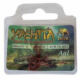 Aalhaken lose Wurmhaken rot Gr. 6