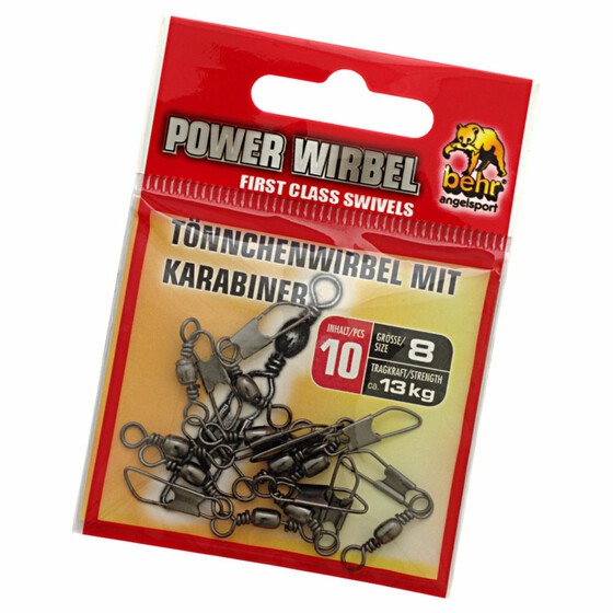 Tnnchen Wirbel mit Karabiner 10 Stck Gr. 8
