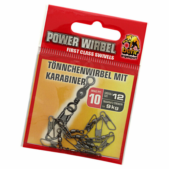 Tnnchen Wirbel mit Karabiner 10 Stck Gr. 12