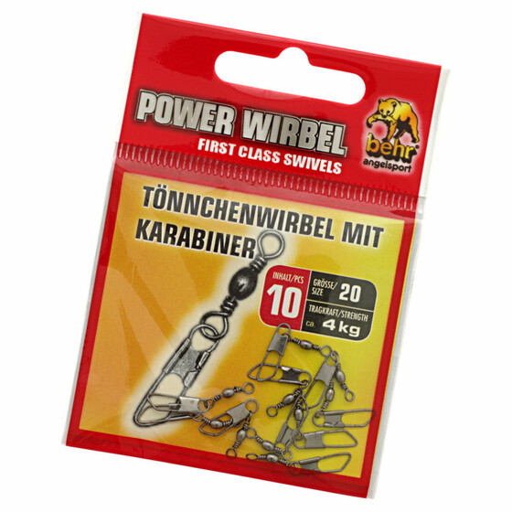 Tnnchen Wirbel mit Karabiner 10 Stck Gr. 20