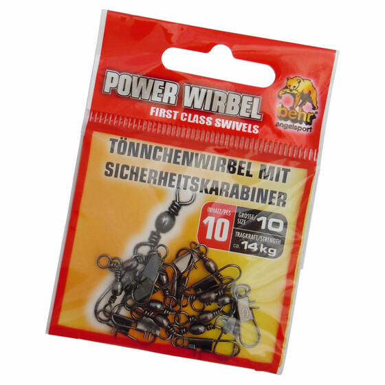Tnnchenwirbel mit Sicherheitskarabiner 10 Stck Gr. 10